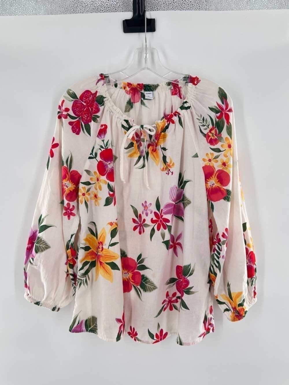 Old Navy Cotton Floral Blouse Medium - Picture 2 of 14
